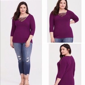 Torrid size 1 criss cross  top